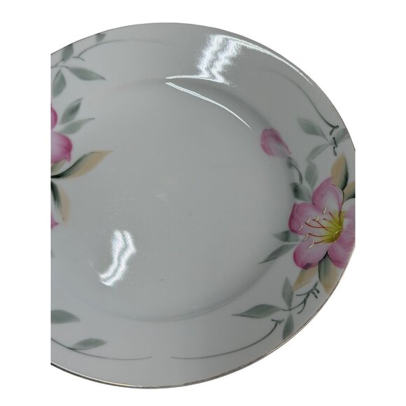 VTG Noritake Azalea Dinner Plates Set of 4 - 8.5" Pink Floral Gold Trim Elegant - Picture 5 of 7